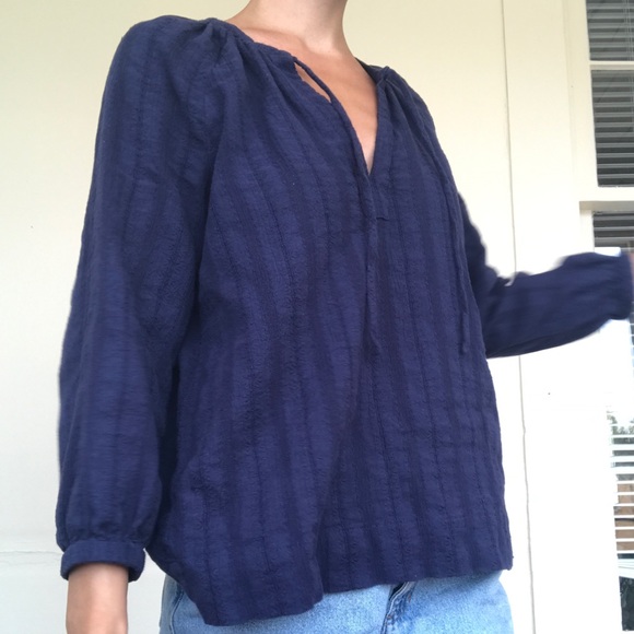 Marine Layer Tops - Navy Blue Marine Layer 3/4 Sleeve Blouse